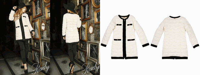 Rady 通販 ファンシーツイードダウンコート